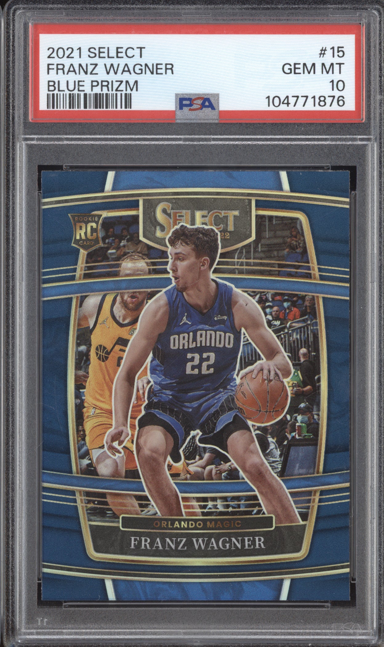 Franz Wagner 2021-22 Panini Select 15 Blue Prizm RC PSA 10