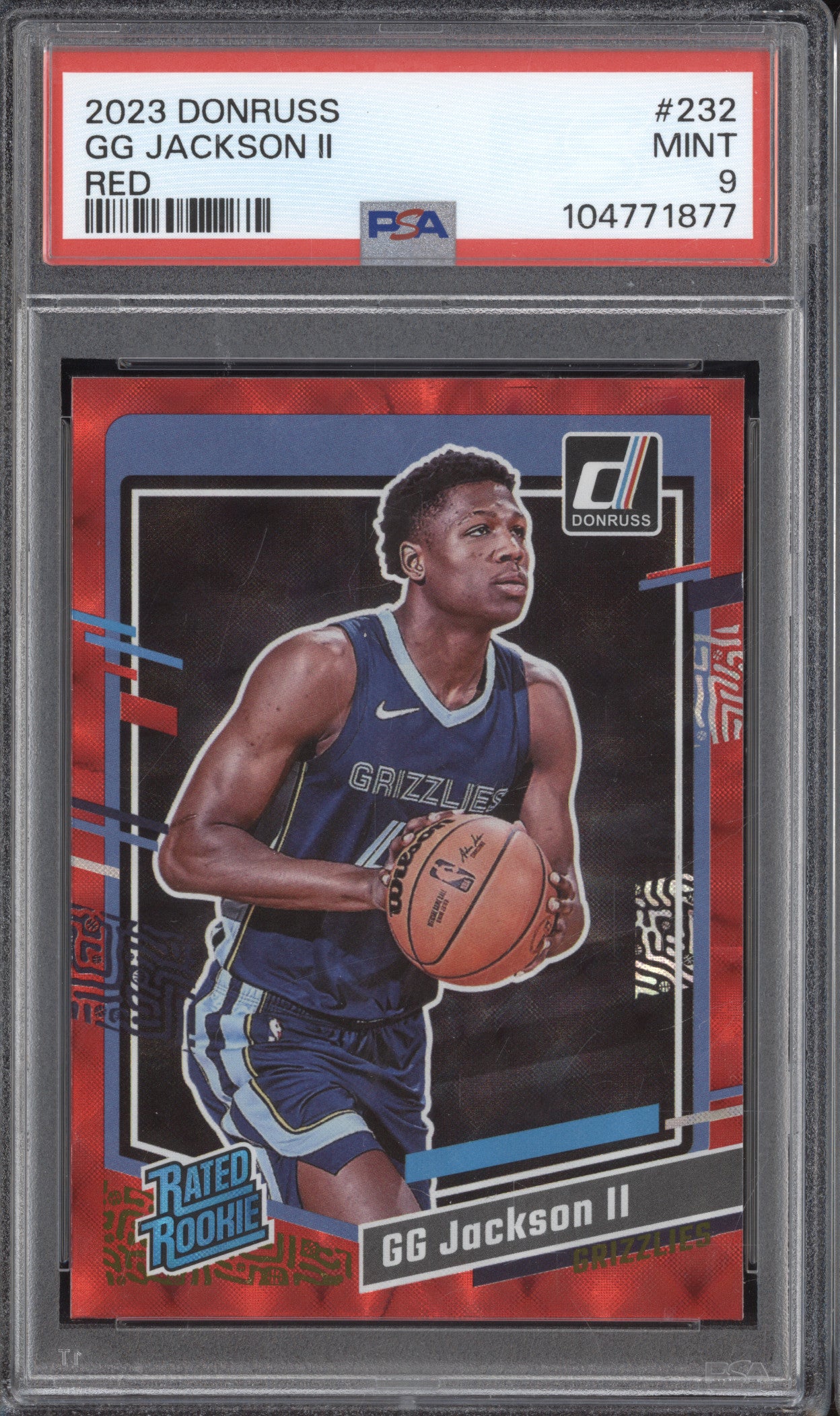 GG Jackson II 2023-24 Panini Donruss 232 Red RC PSA 9