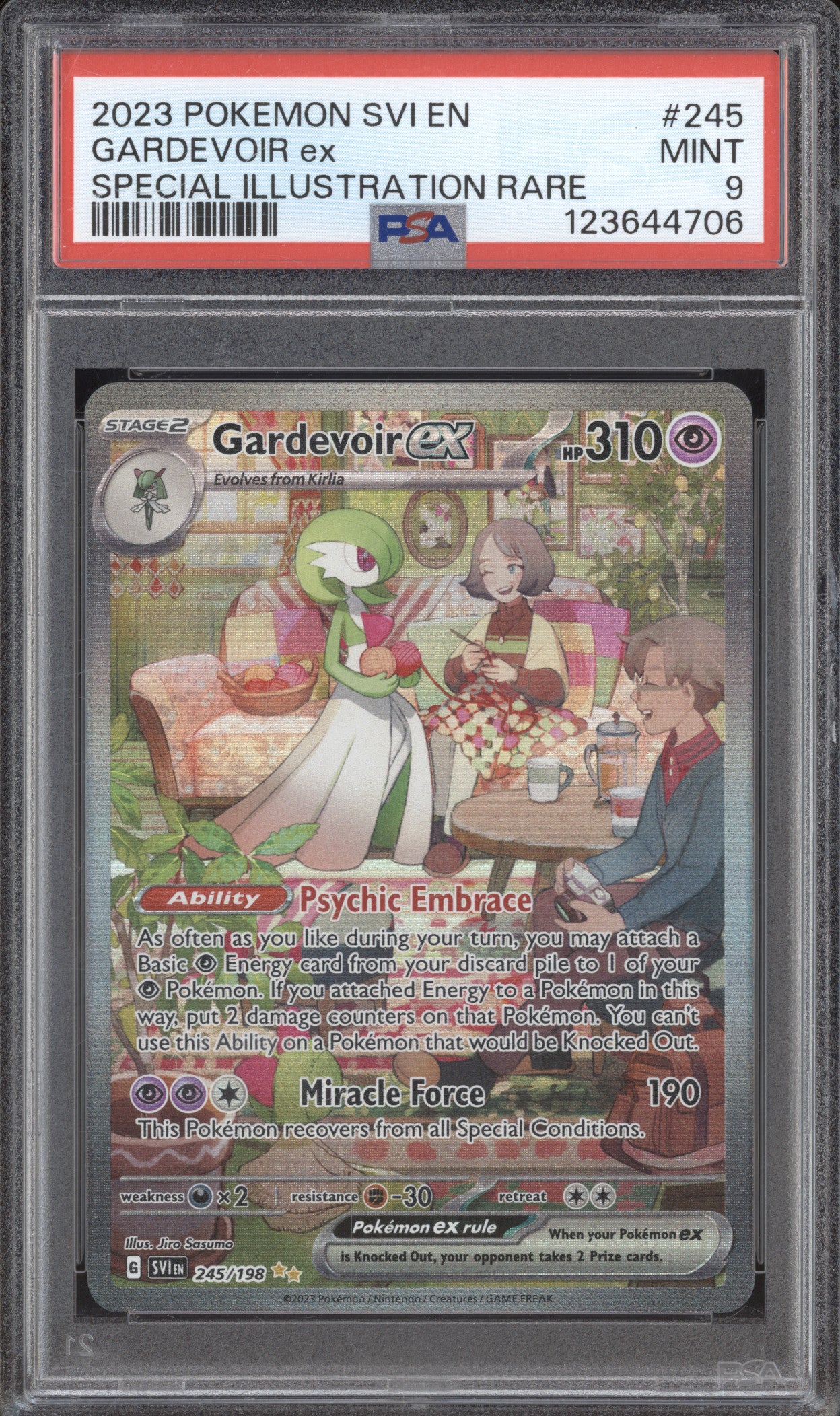 2023 Pokemon Scarlet & Violet SVI 245 Gardevoir ex Special Illustration PSA 9
