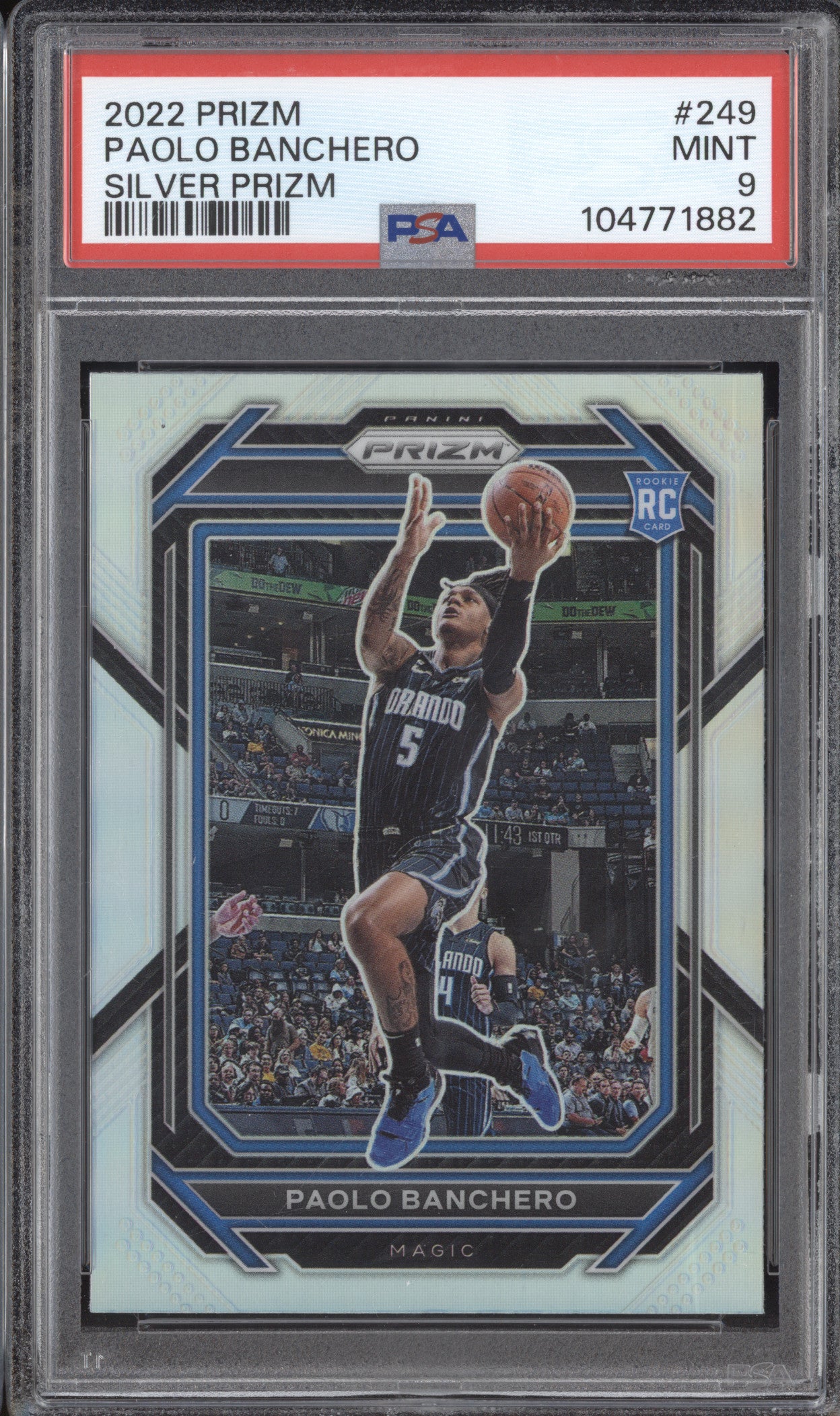 Paolo Banchero 2022-23 Panini Prizm 249 Silver Prizm RC PSA 9