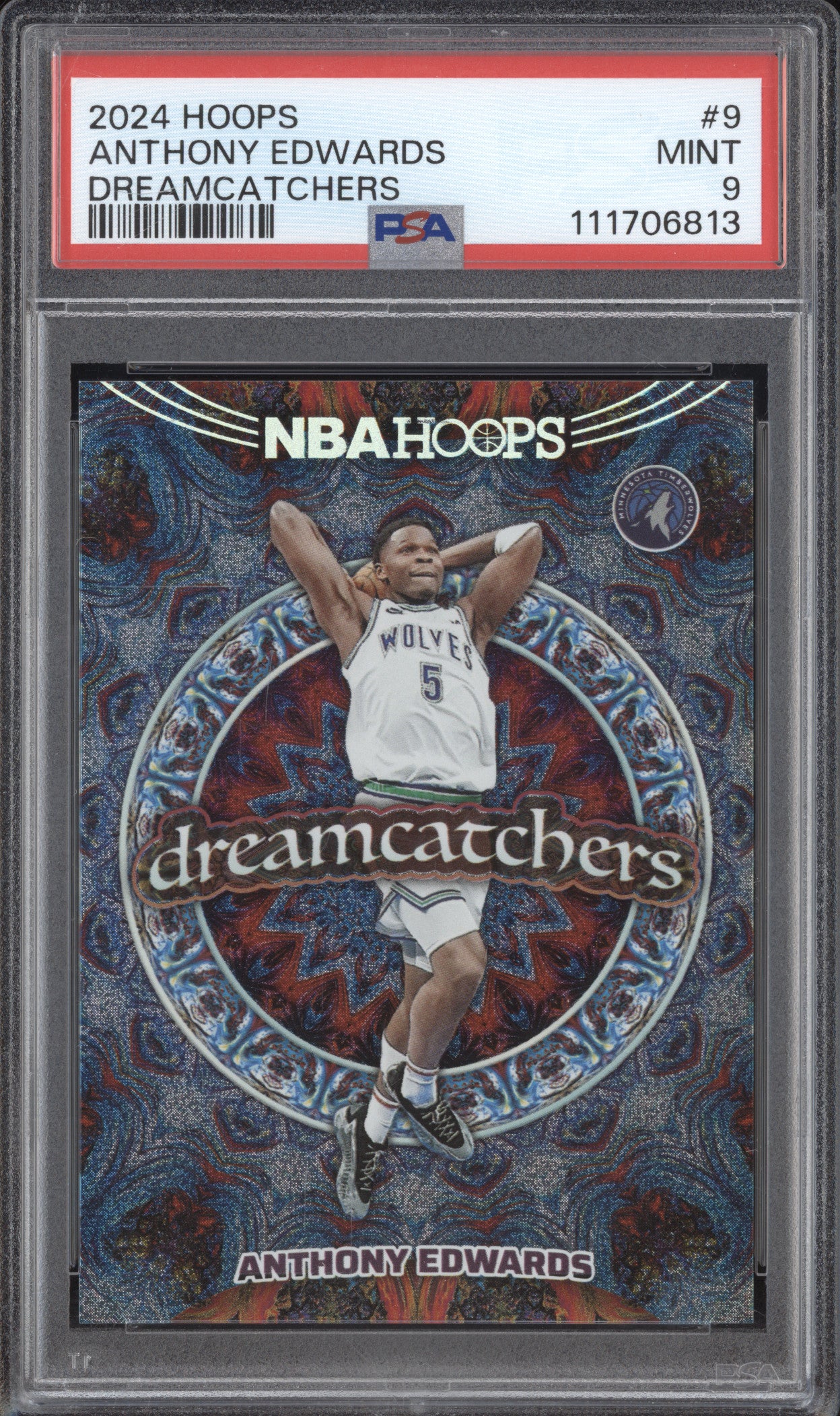 Anthony Edwards 2024-25 Panini Hoops 9 Dreamcatchers PSA 9
