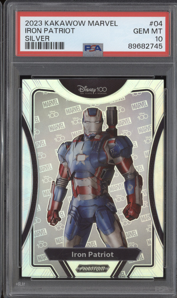 Iron Patriot 2023 Kakawow Marvel Phantom PM-I-04 Silver PSA 10