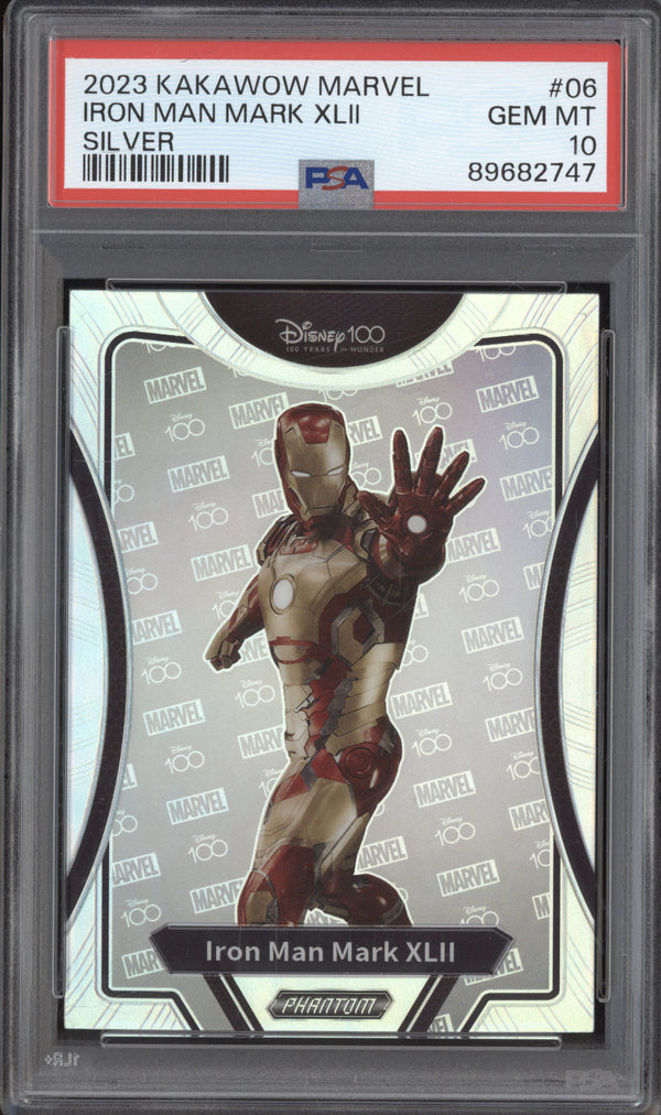 Iron Man Mark XLIII 2023 Kakawow Marvel Phantom PM-I-06 Silver PSA 10