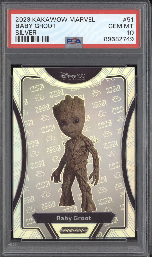 Baby Groot 2023 Kakawow Marvel Phantom PM-I-51 Silver PSA 10