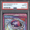 Master Ball 2024 Pokemon Temporal Forces 153/162 Ace Spec PSA 10