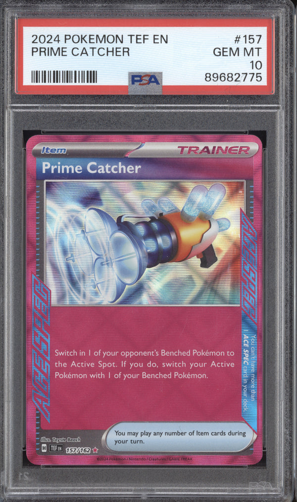 Prime Catcher 2024 Pokemon Temporal Forces 157/162 Ace Spec PSA 10