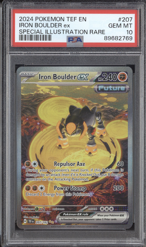 Iron Boulder ex 2024 Pokemon Temporal Forces 207/162 Special Rare PSA 10