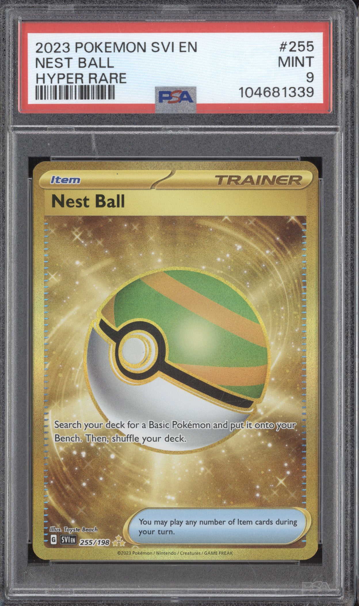 Nest Ball 2023 Pokemon Scarlet & Violet 255/198 Hyper Rare PSA 9