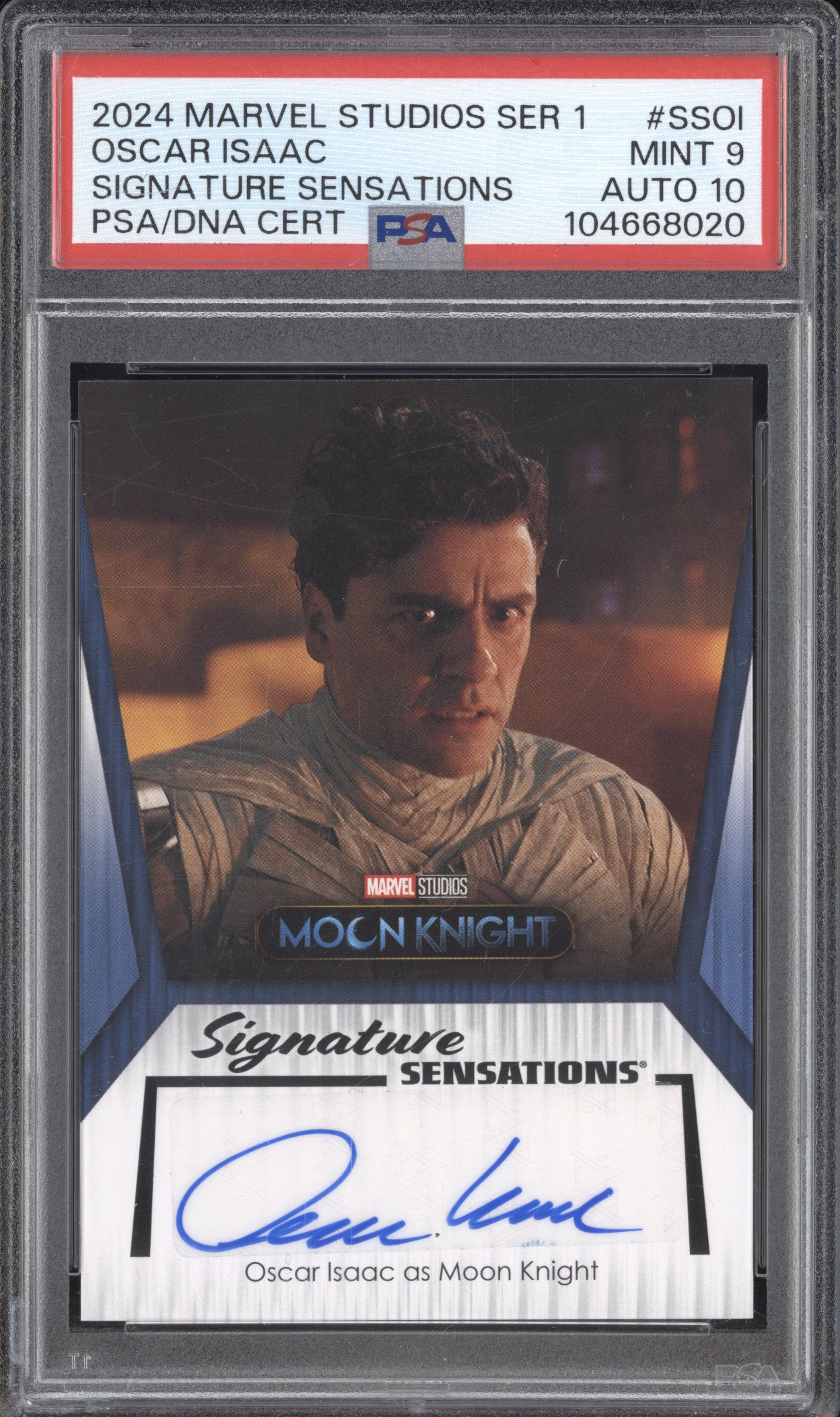 Oscar Isaac 2024 Upper Deck Marvel Series 1 Signature Sensations Auto PSA 9/10