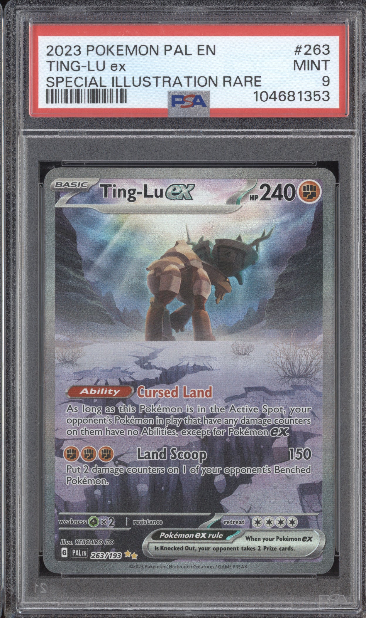 Ting-Lu ex 2023 Pokemon Paldea Evolved 263/193 Special Illustration Rare PSA 9
