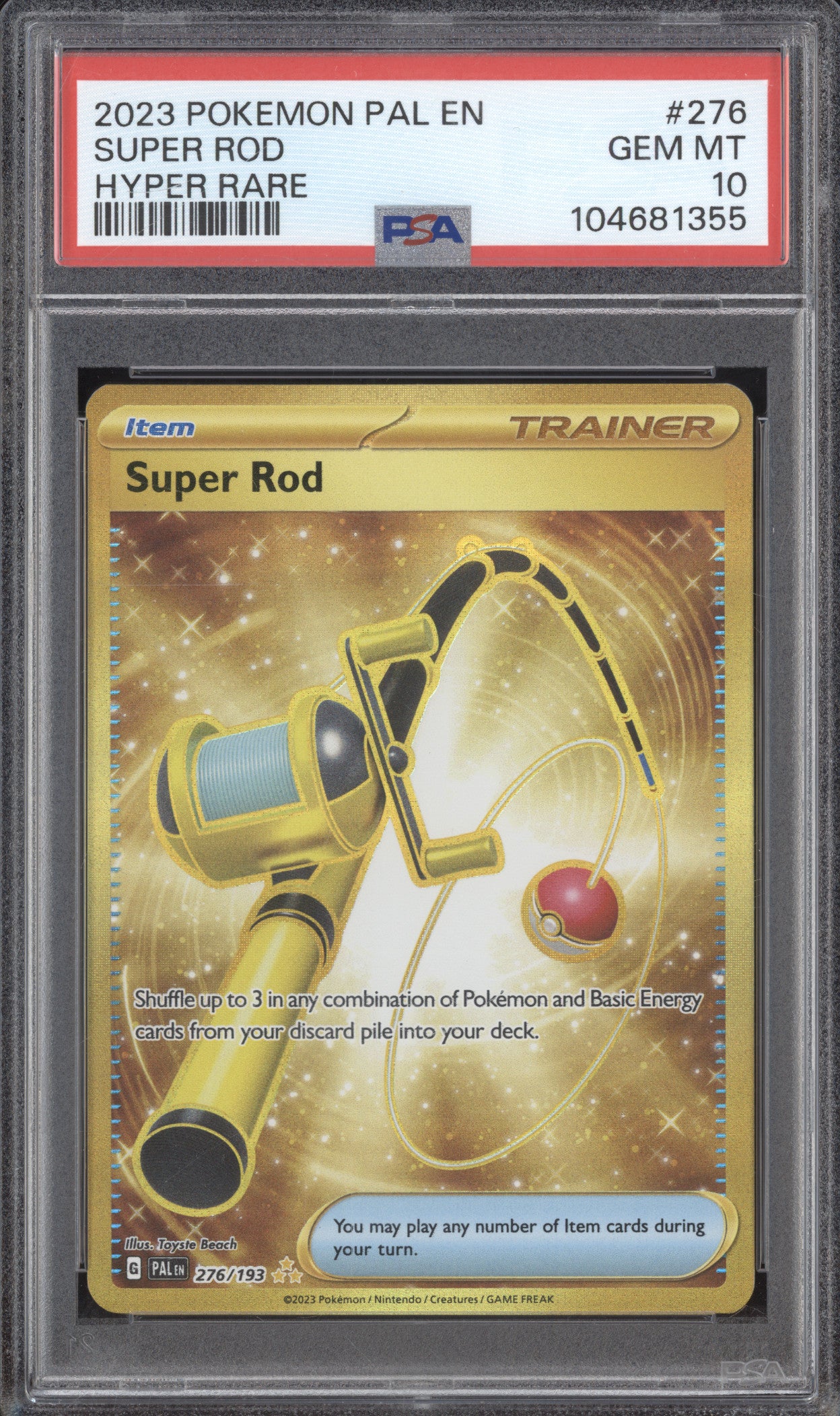 Super Rod 2023 Pokemon Paldea Evolved 276/193 Hyper Rare PSA 10