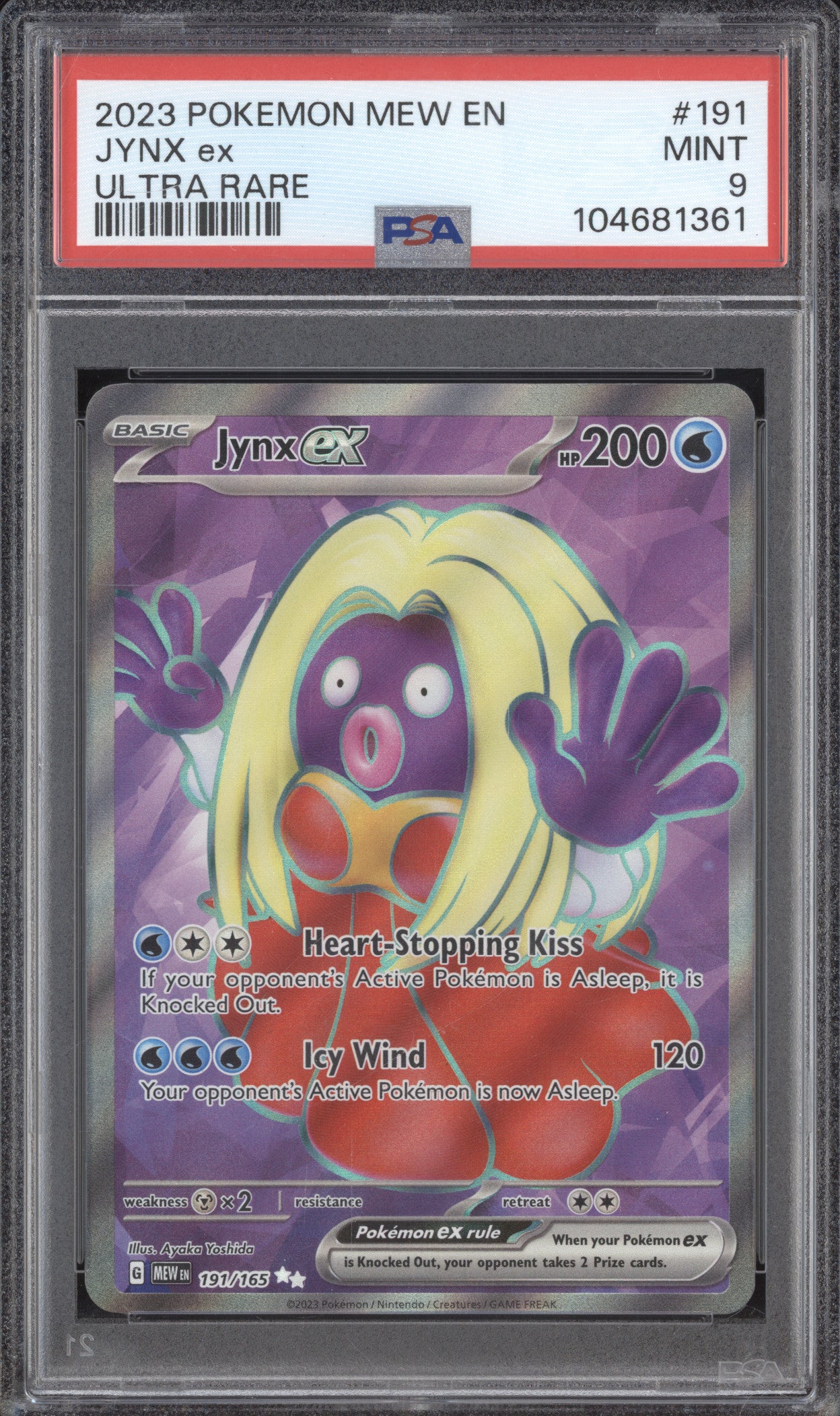 Jynx ex 2023 Pokemon 151 191/165 Ultra Rare PSA 9