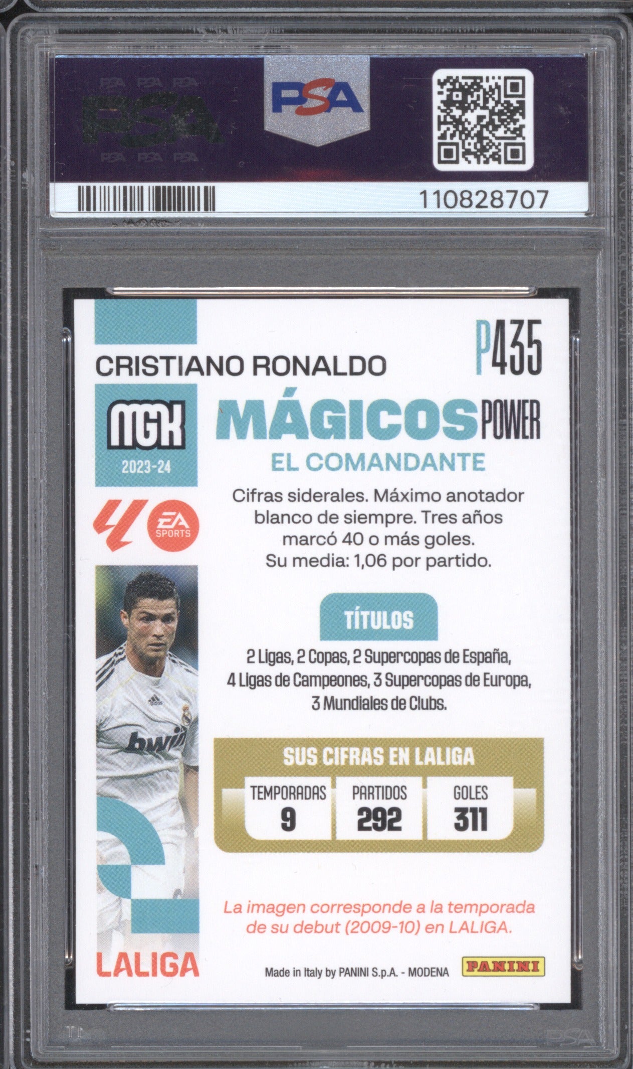 Cristiano Ronaldo 2023 Panini Megacracks La Liga P435 PSA 9 Power