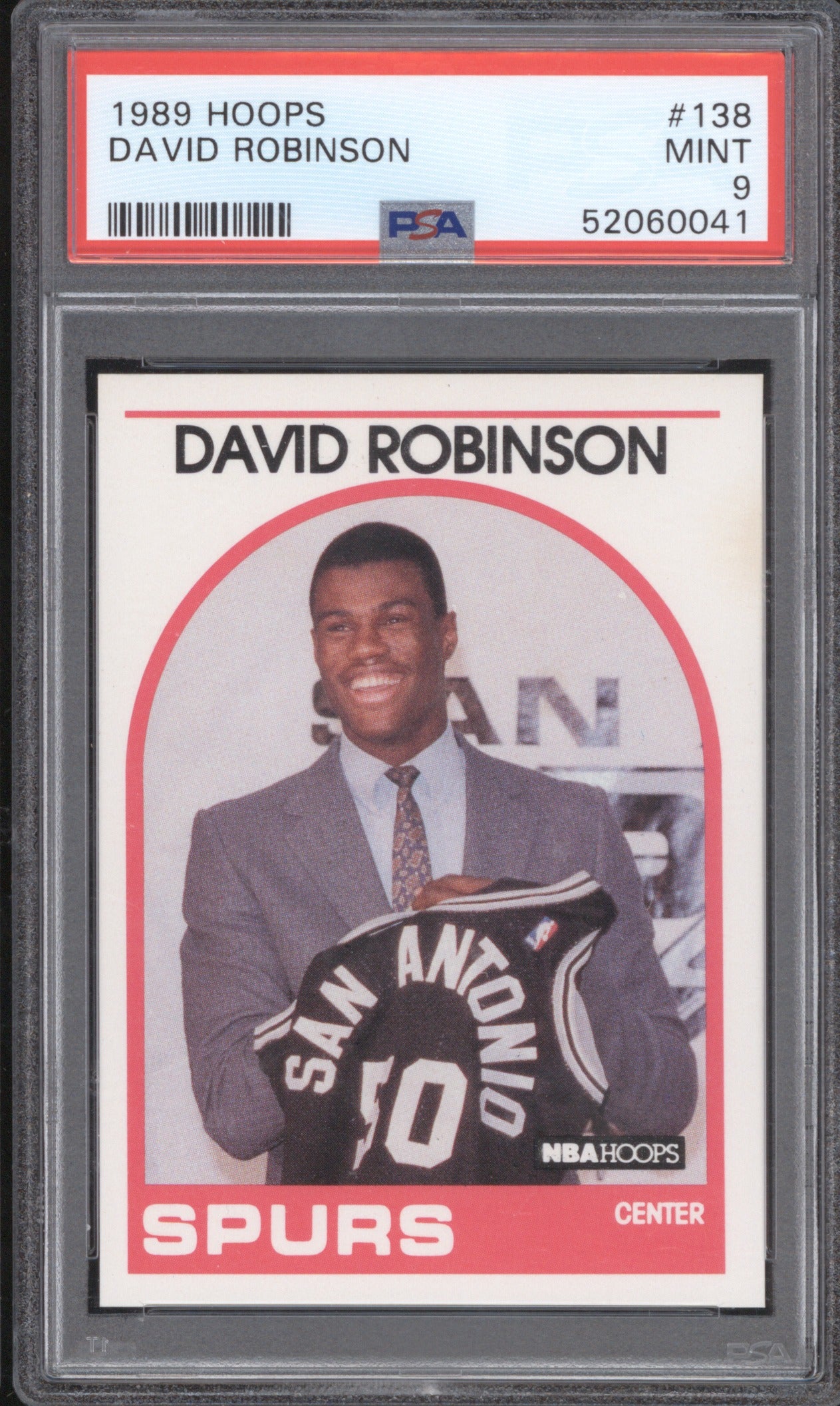 David Robinson 1989 Hoops 1989 138 PSA 9 MINT
