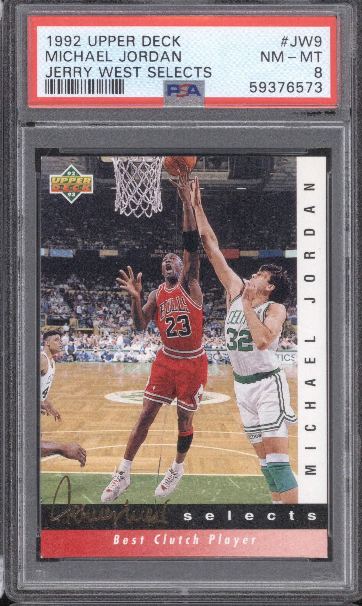 Michael Jordan 1992 Upper Deck 1992 Jerry West Selects JW9 PSA 8