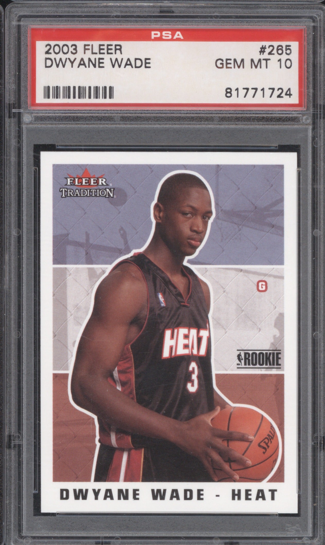 Dwyane Wade 2003 Fleer Tradition 265 RC PSA 10