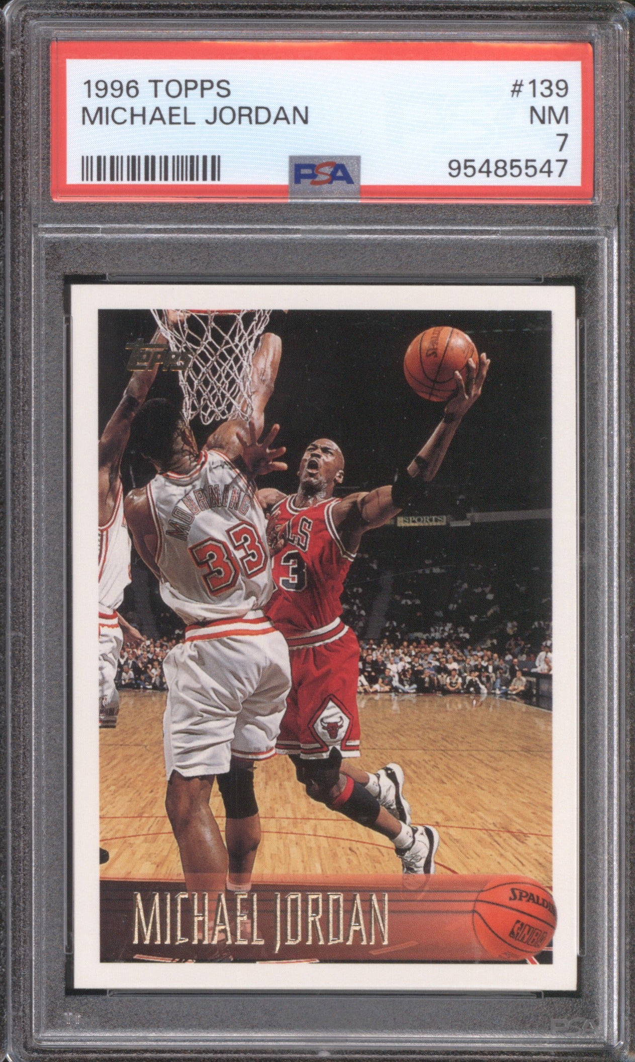 Michael Jordan 1996 Topps 139 PSA 7