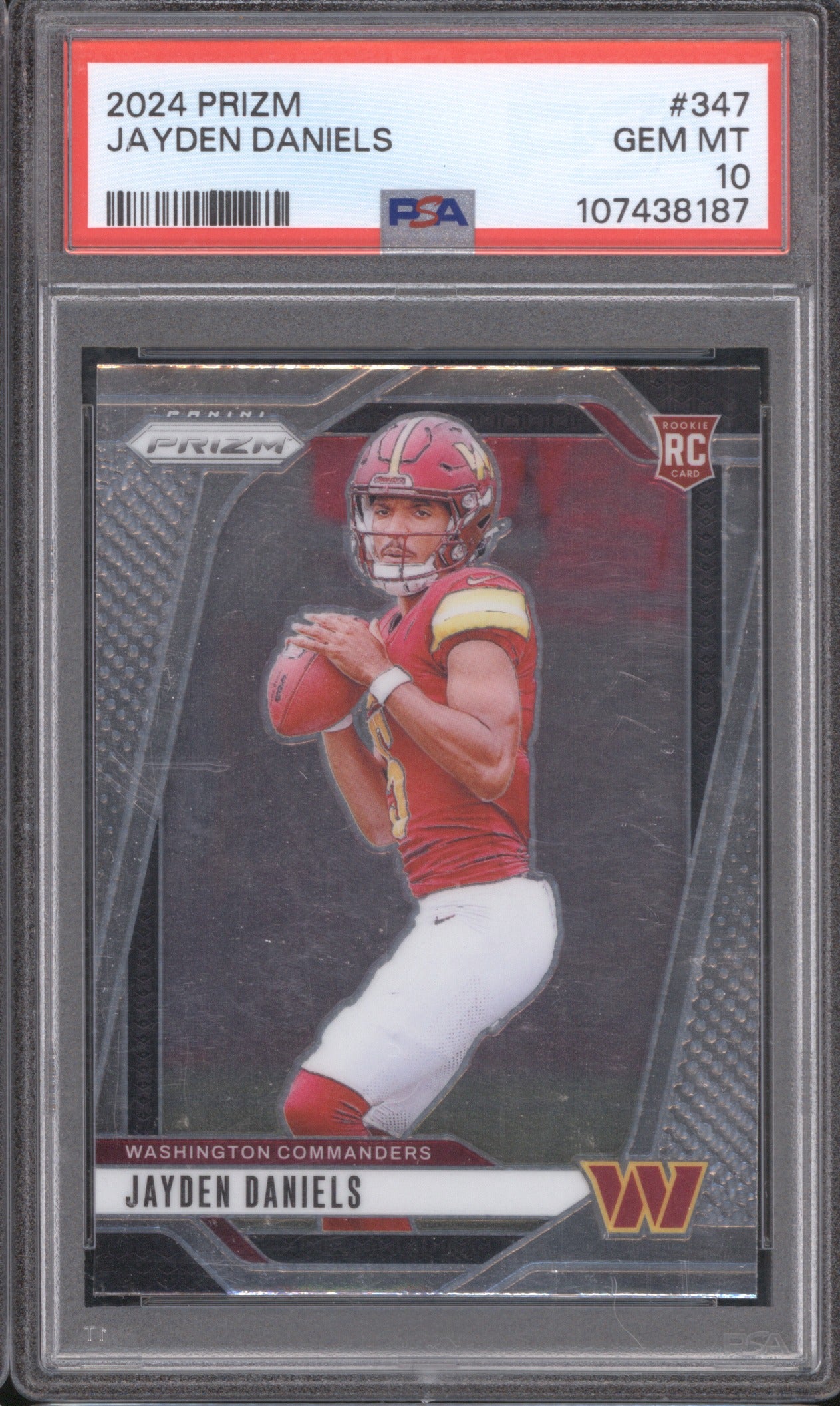 Jayden Daniels 2024 Panini Prizm 347 PSA 10 Prizm