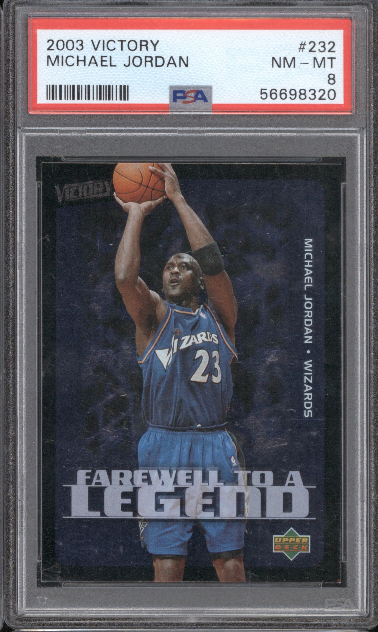 2003 Upper Deck Victory Michael Jordan 232 PSA 8