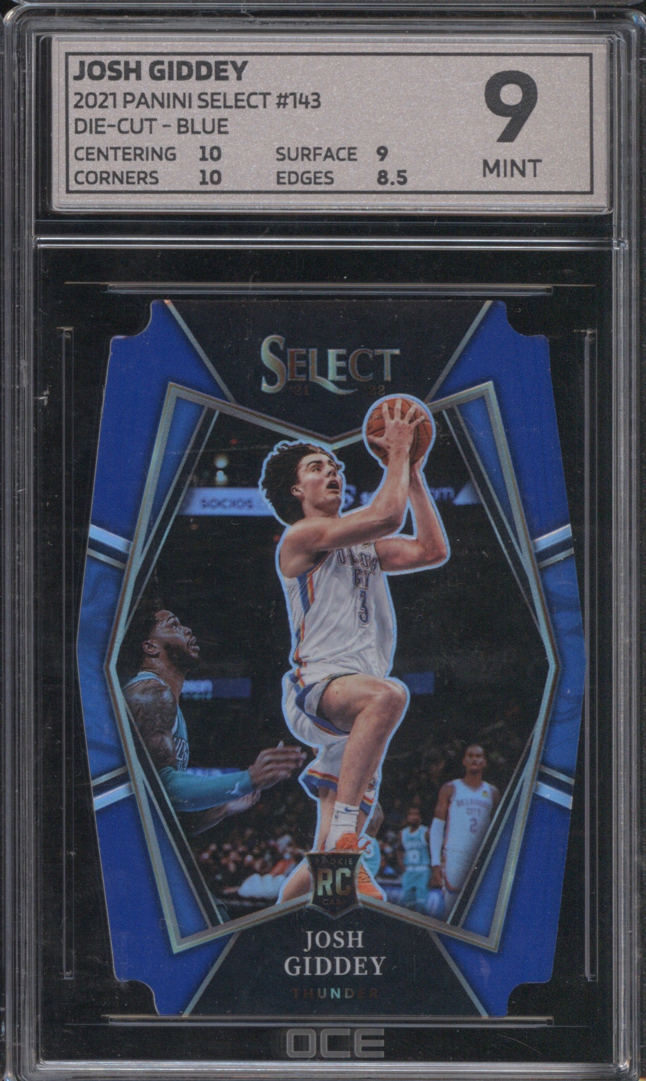 2021 Panini Select Josh Giddey 143 Blue Die-Cut RC 110/249 OCE 9