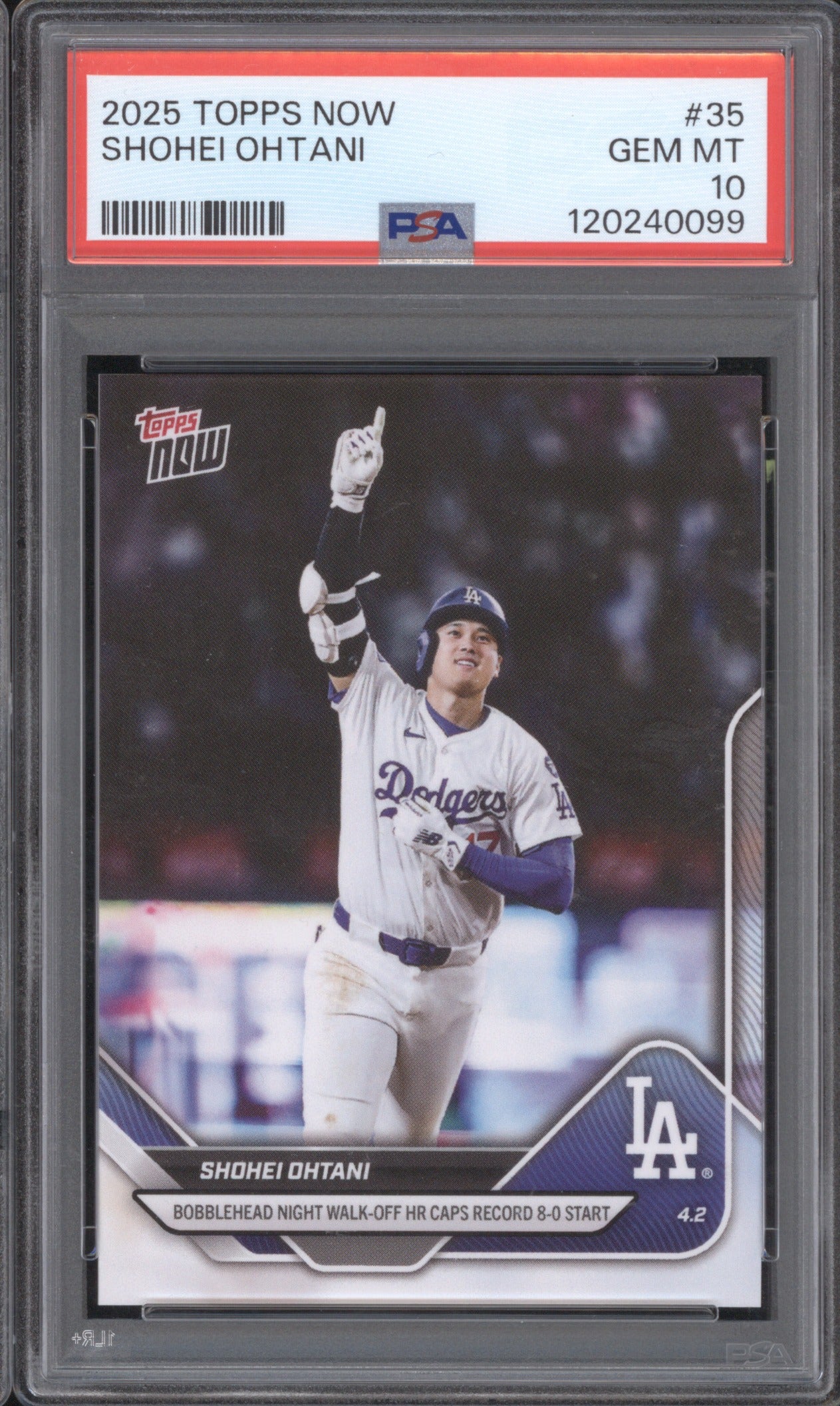 Shohei Ohtani 2025 Topps Now 35 PSA 10