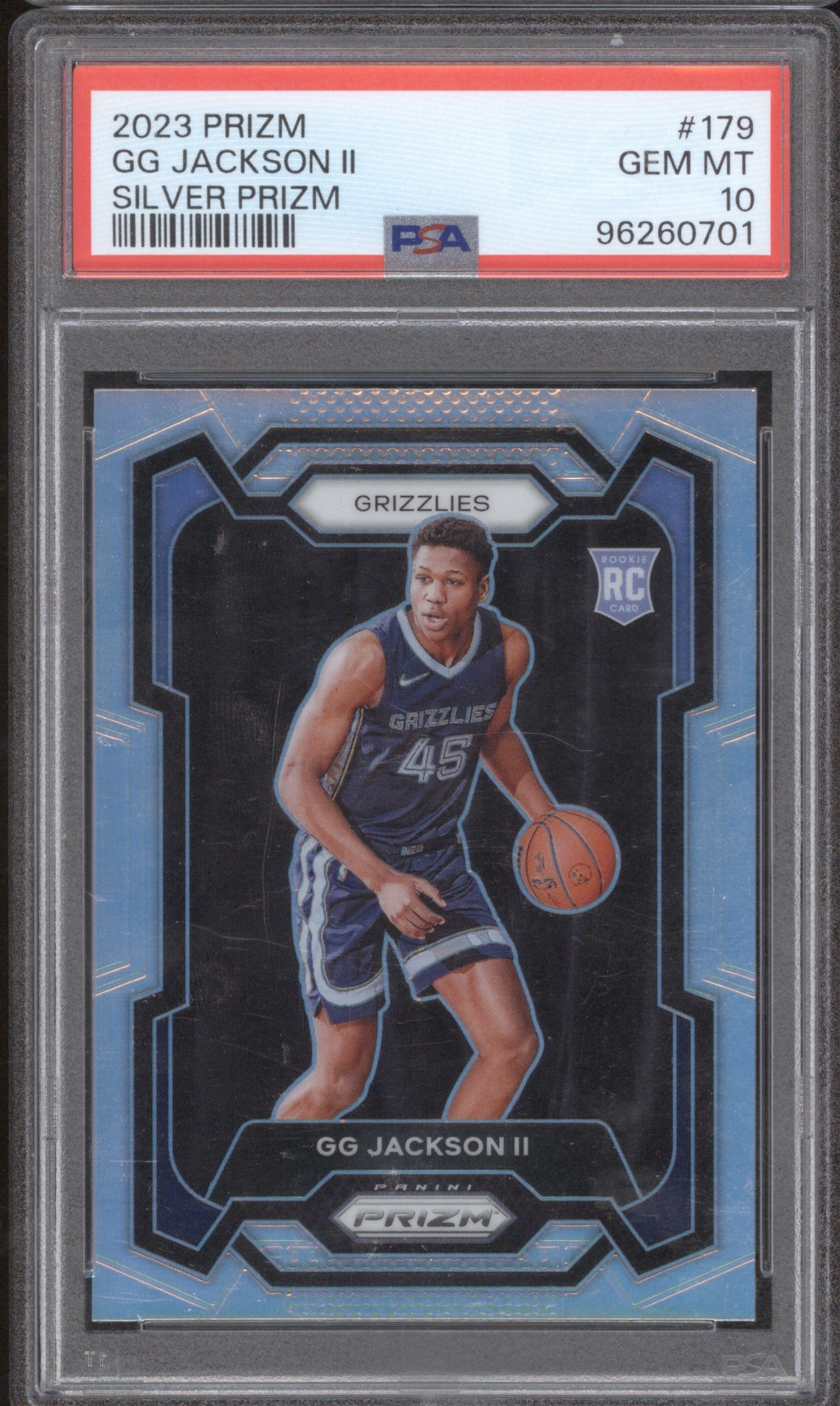 2023 Panini Prizm GG Jackson II RC 179 Silver Prizm PSA 10