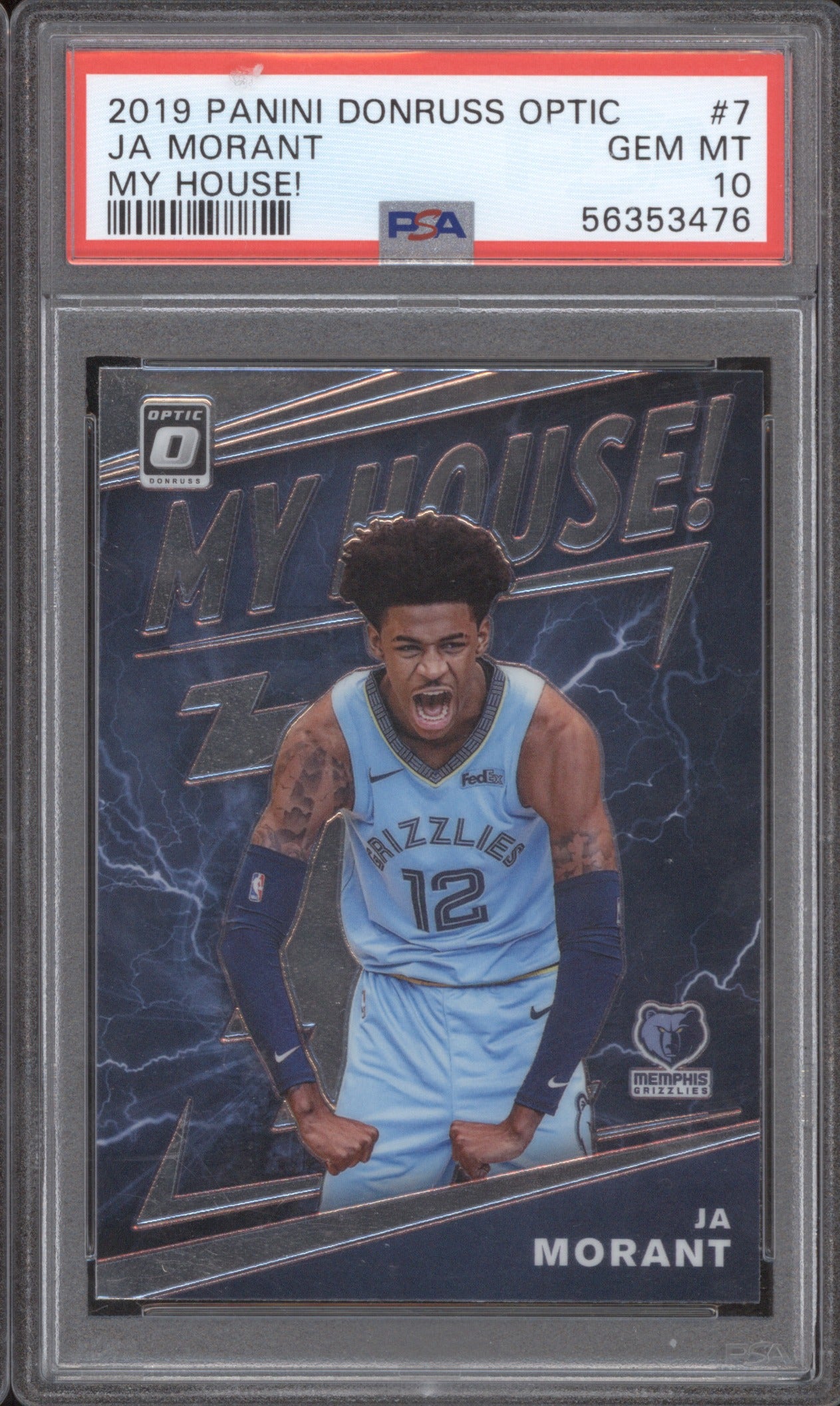 2019 Panini Donruss Optic Ja Morant My House RC PSA 10