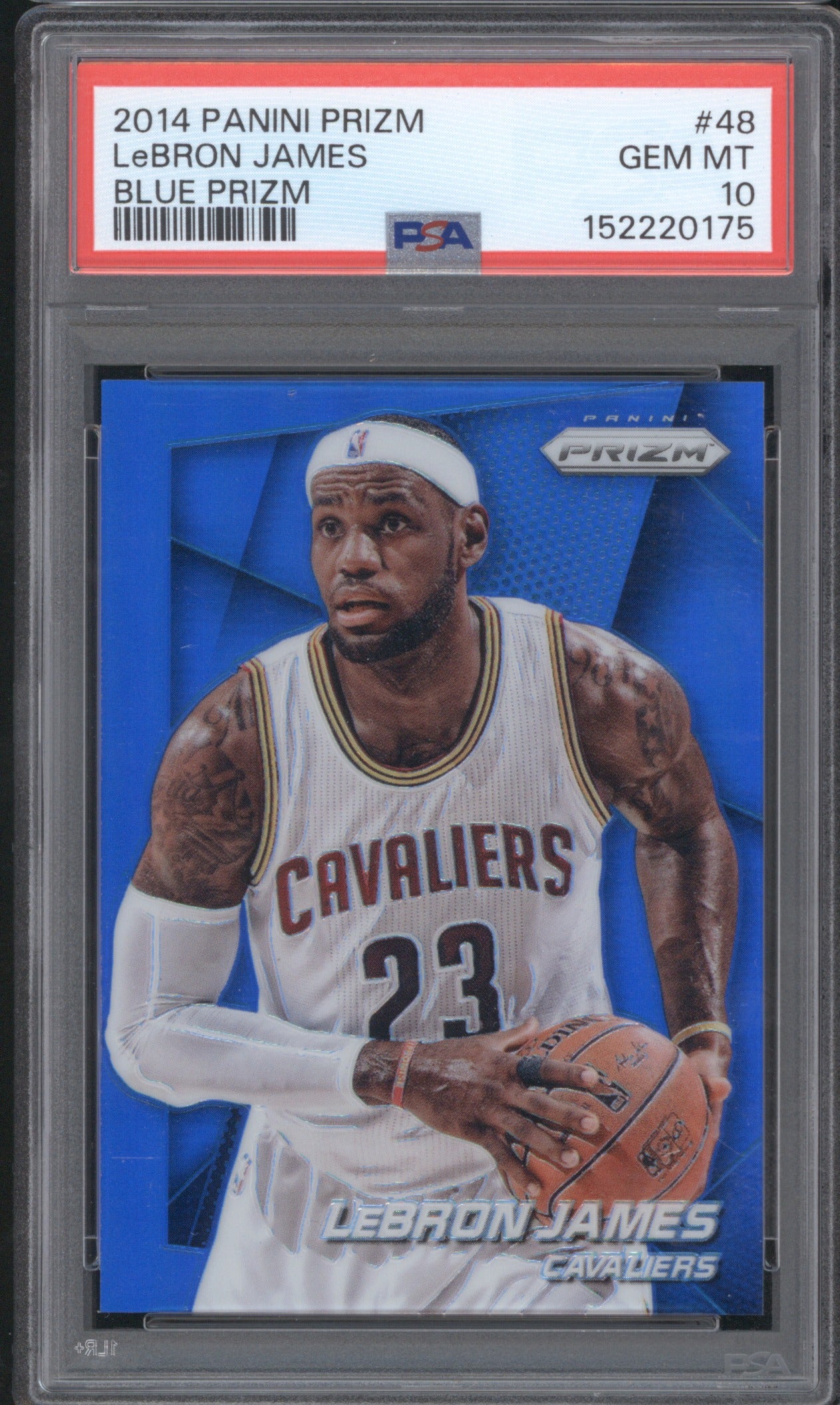 2014 Panini Prizm LeBron James 48 Blue Prizm 18/99 MT 10