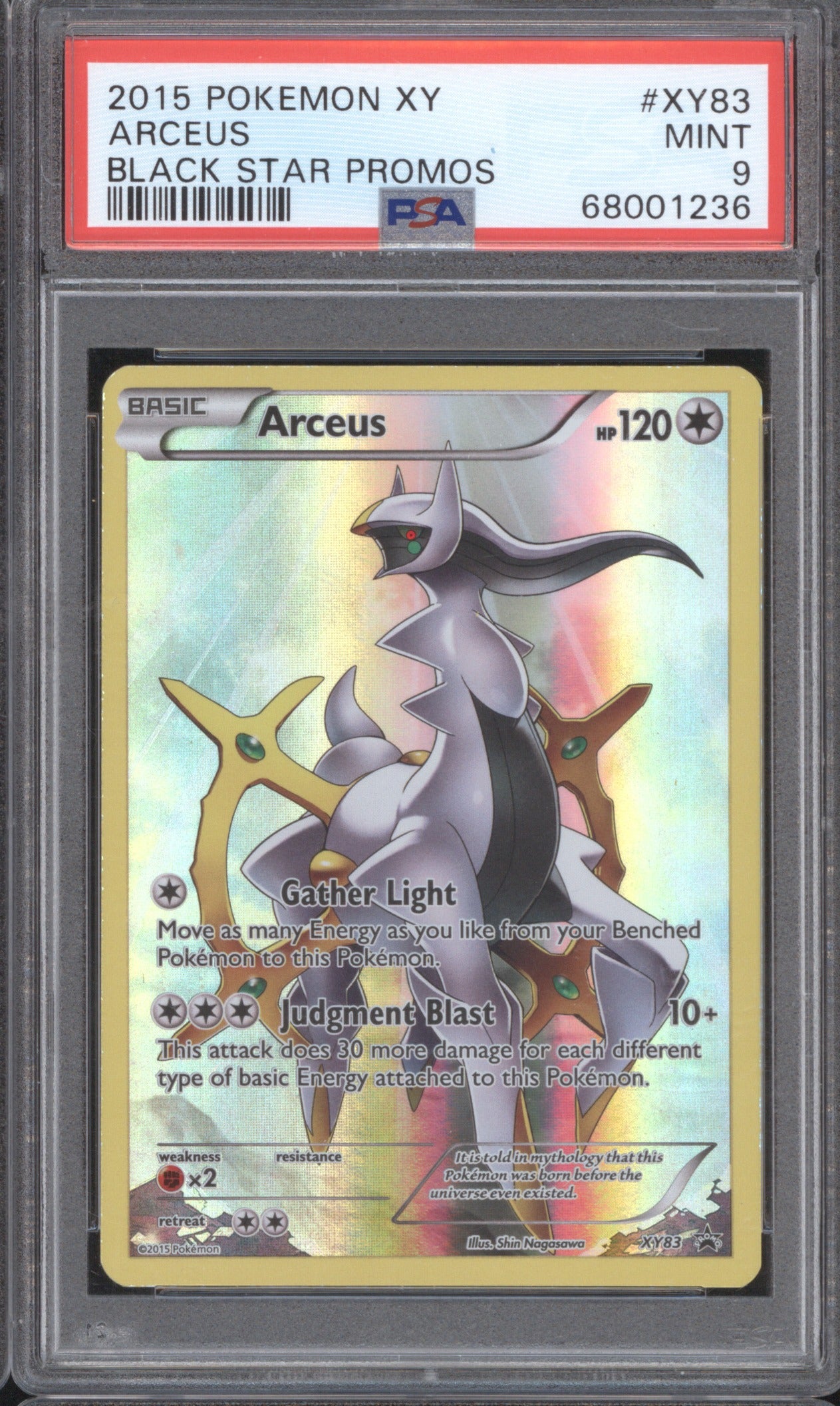 ARCEUS 2015 POKEMON XY BLACK STAR PROMOS #XY83 PSA 9