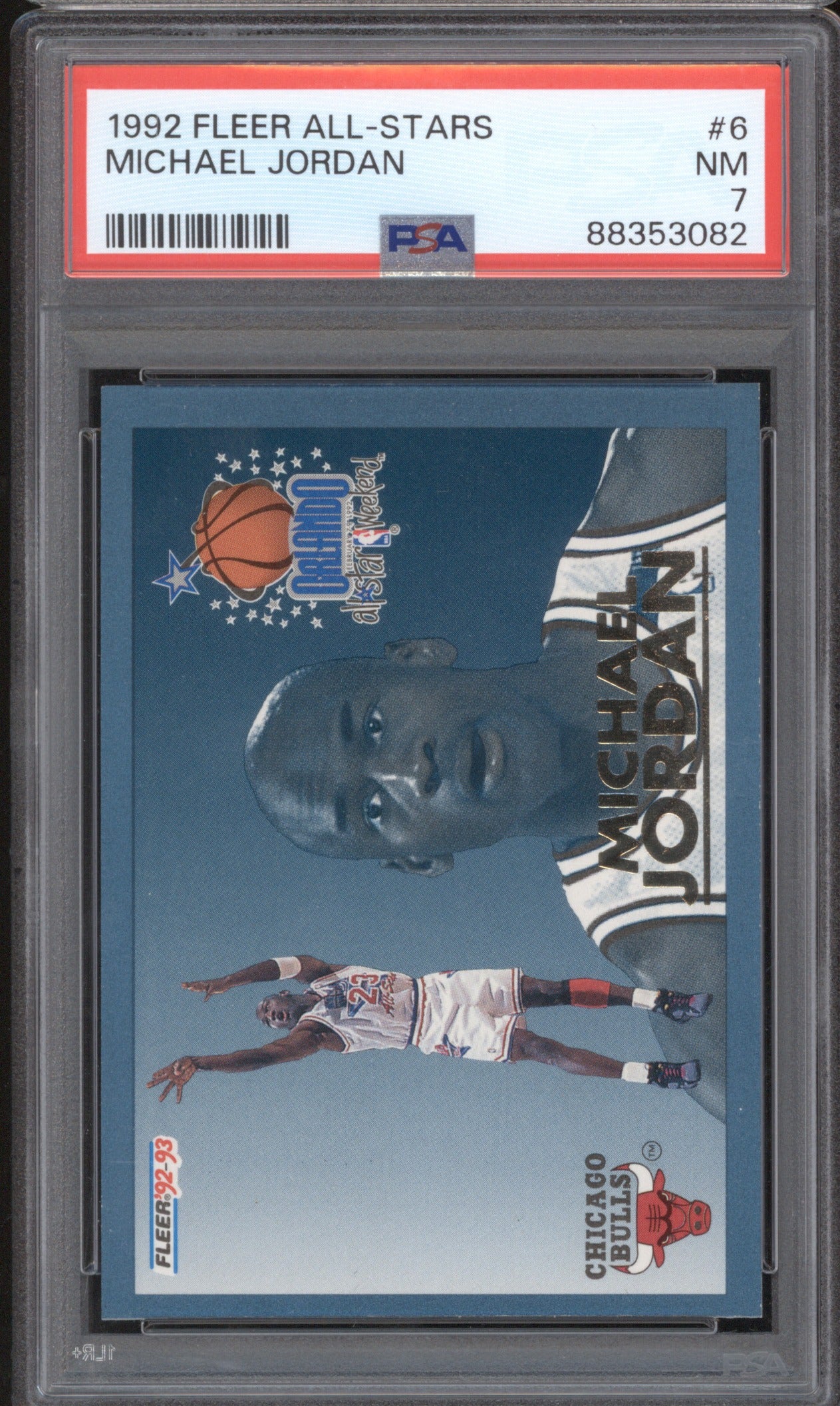 Michael Jordan 1992/93 Fleer 6 All-Stars PSA 7