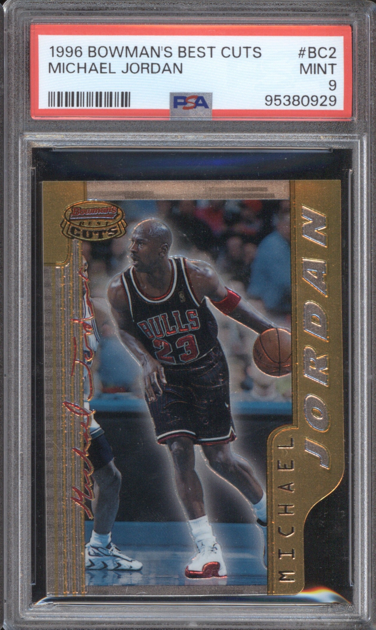 Michael Jordan 1996/97 Bowman's Best BC2 Cuts PSA 9