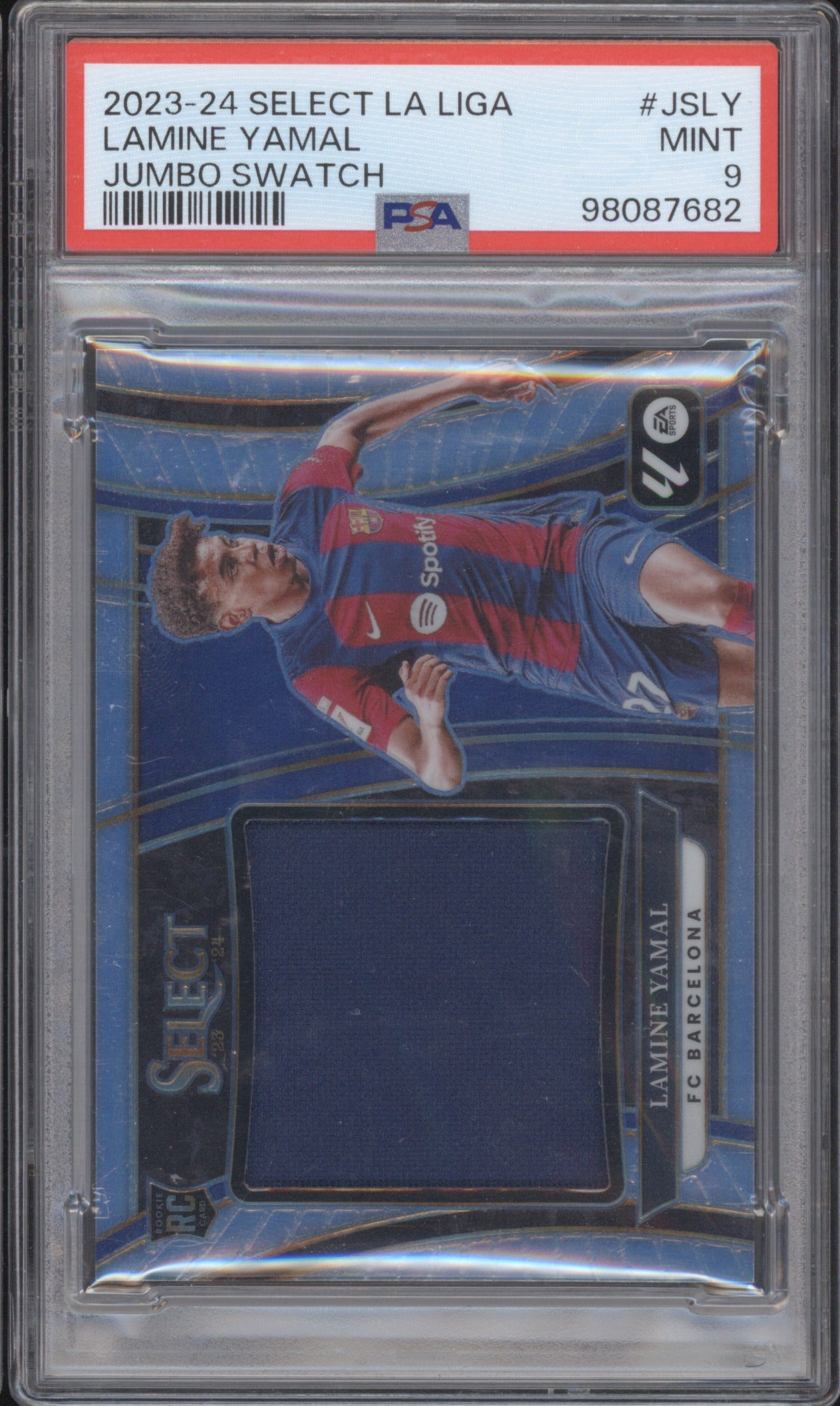 LAMINE YAMAL 2023-24 PANINI SELECT LA LIGA JUMBO SWATCHES PSA 9