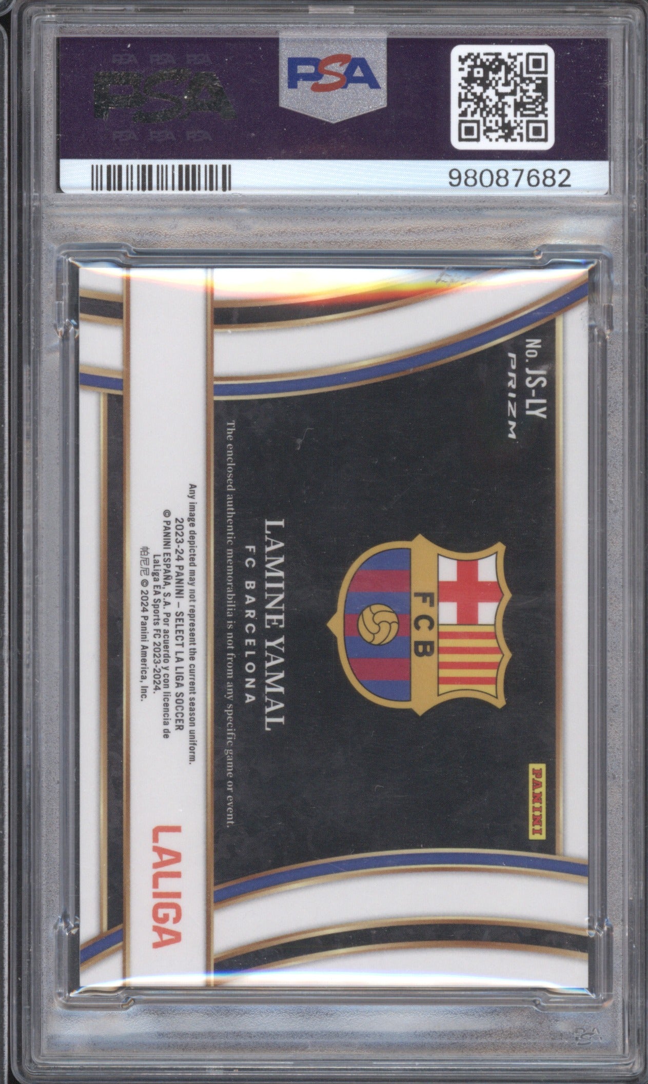 LAMINE YAMAL 2023-24 PANINI SELECT LA LIGA JUMBO SWATCHES PSA 9