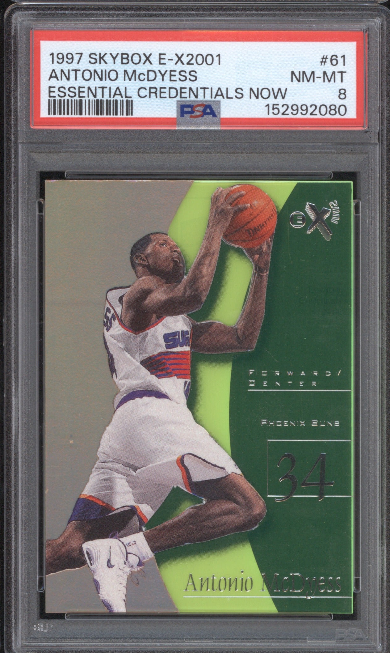 ANTONIO McDYESS 1997 SKYBOX E-X2001 61 PSA 8 ESSENTIAL CREDENTIALS NOW