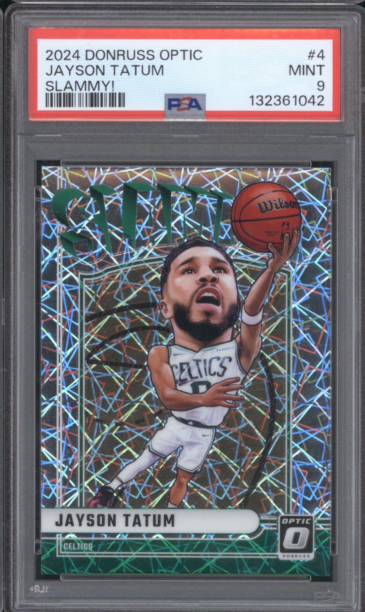 Jayson Tatum 2024 Panini Donruss Optic 4 Slammy! PSA 9