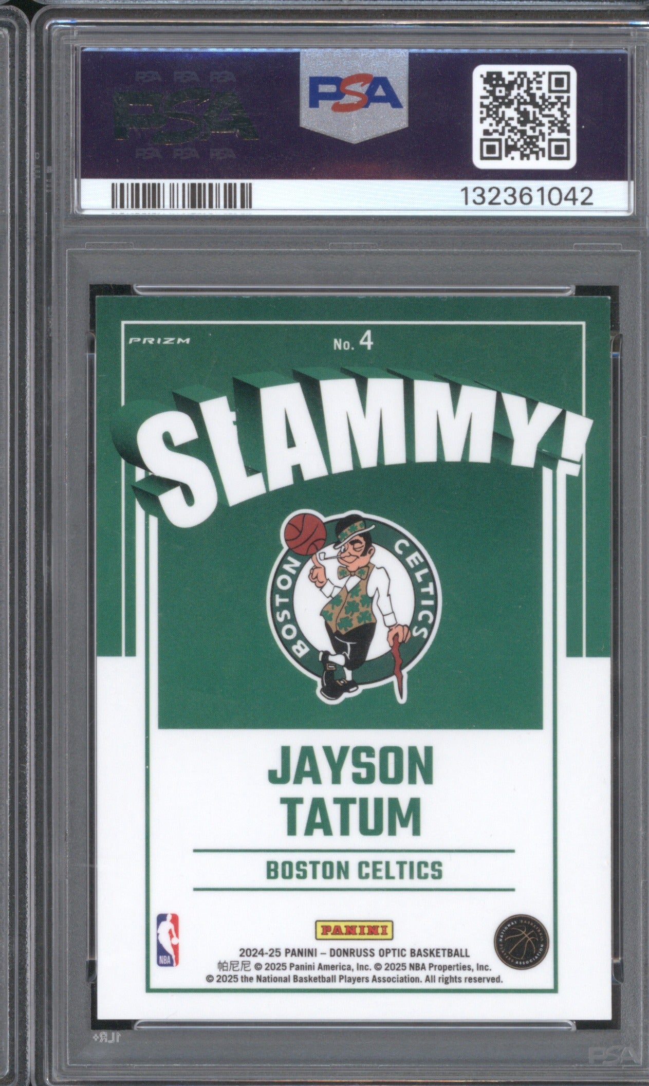 Jayson Tatum 2024 Panini Donruss Optic 4 Slammy! PSA 9