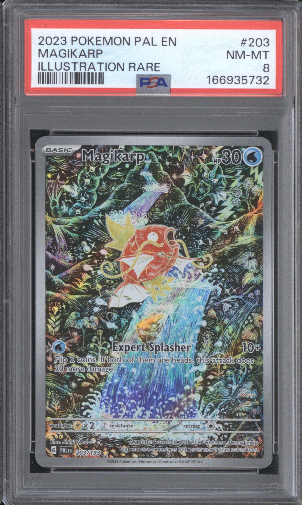 MAGIKARP 2023 POKEMON PAL EN-PALDEA EVOLVED POKEMON 203 PSA 8 ILLUSTRATION RARE