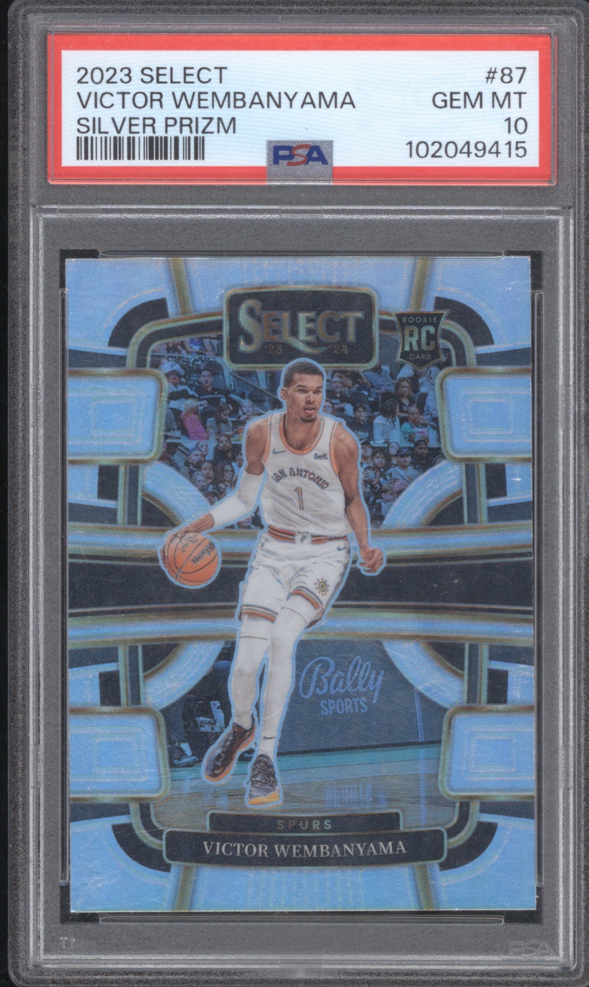 VICTOR WEMBANYAMA 2023 PANINI SELECT 87 PSA 10 SILVER PRIZM