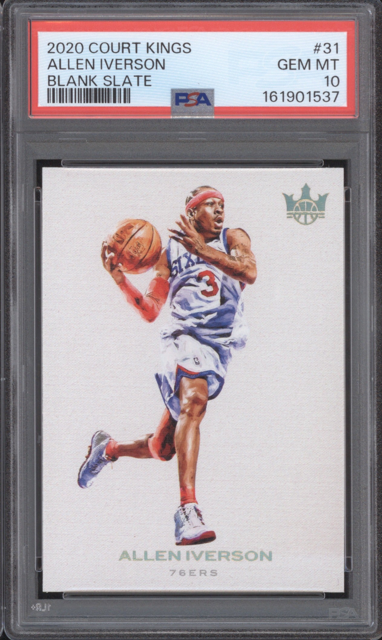 2020 PANINI COURT KINGS BLANK SLATE ALLEN IVERSON 31 BLANK SLATE PSA 10