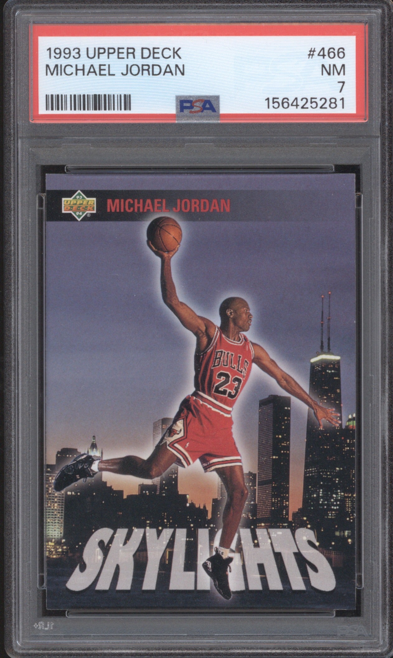 MICHAEL JORDAN 1993 UPPER DECK SKYLIGHTS #466 PSA 7
