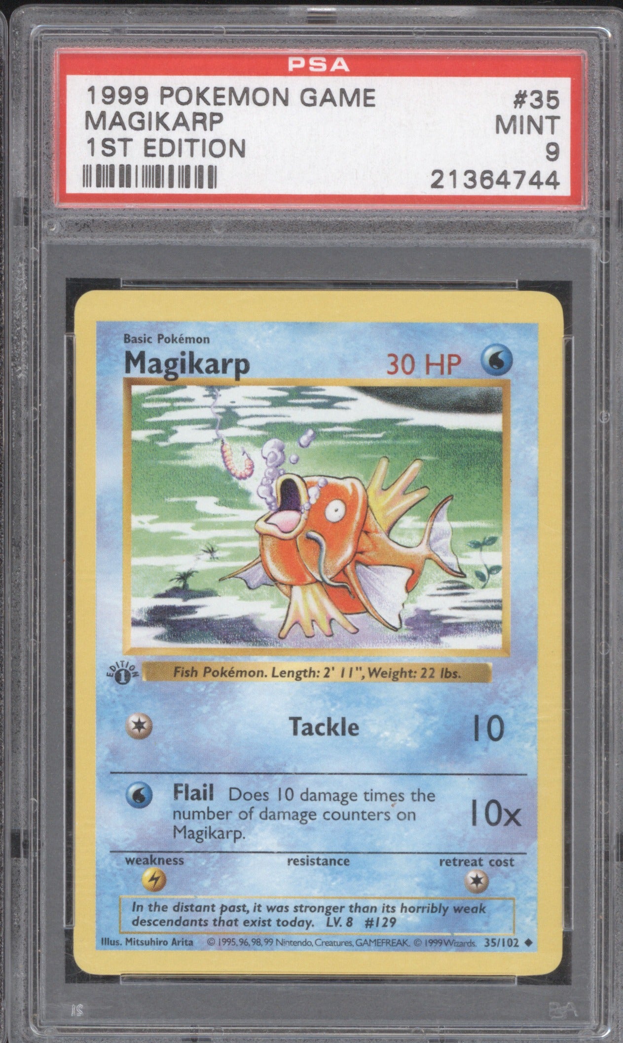 MAGIKARP 1999 POKEMON 35 PSA 9 1ST EDITION