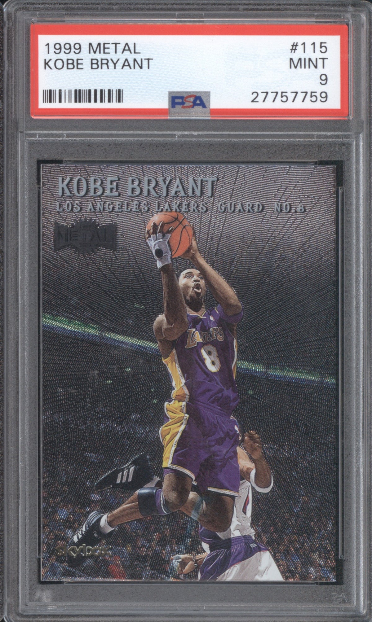KOBE BRYANT 1999 SKYBOX METAL #115 PSA 9