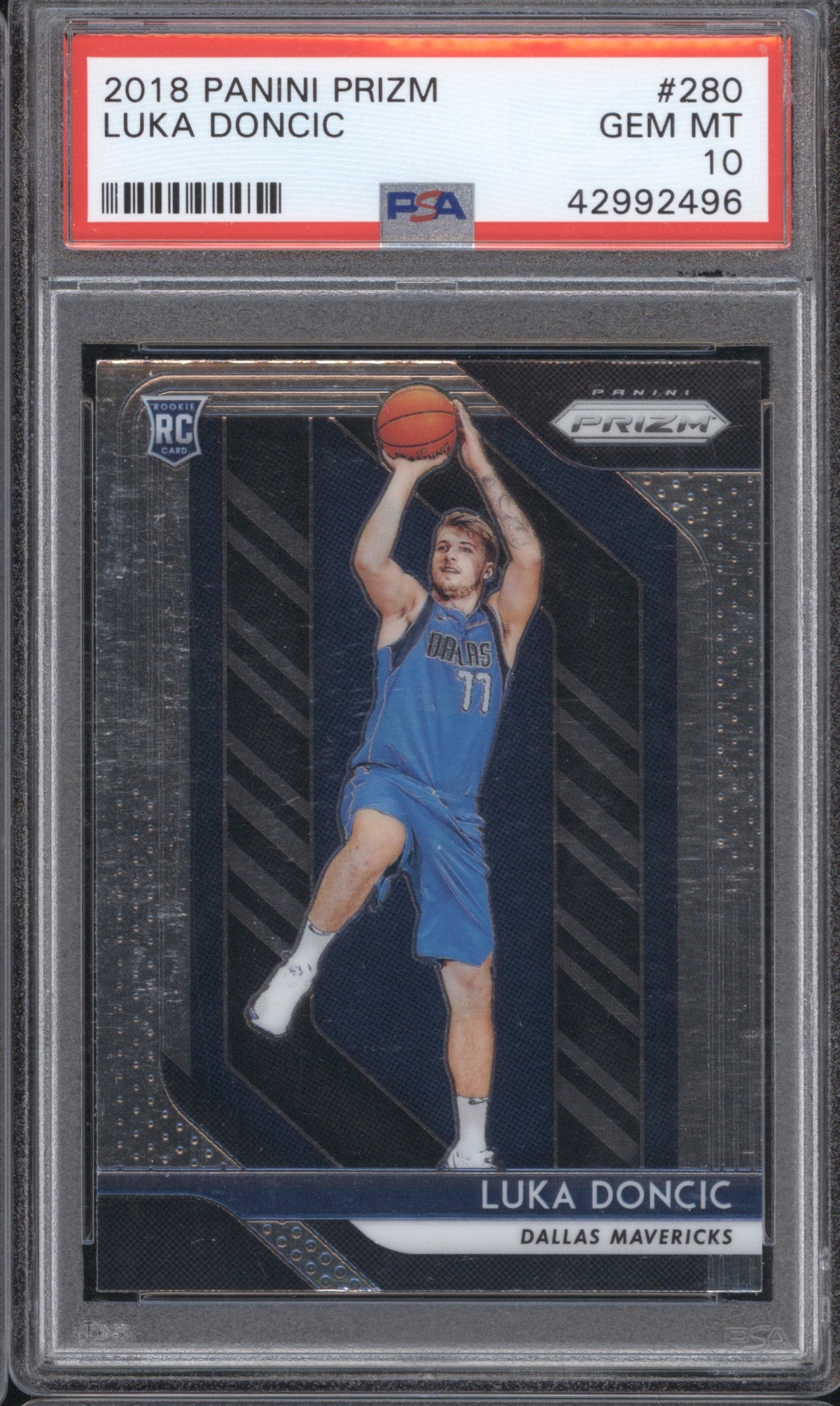 LUKA DONCIC ROOKIE 2018 PANINI PRIZM #280 PSA 10