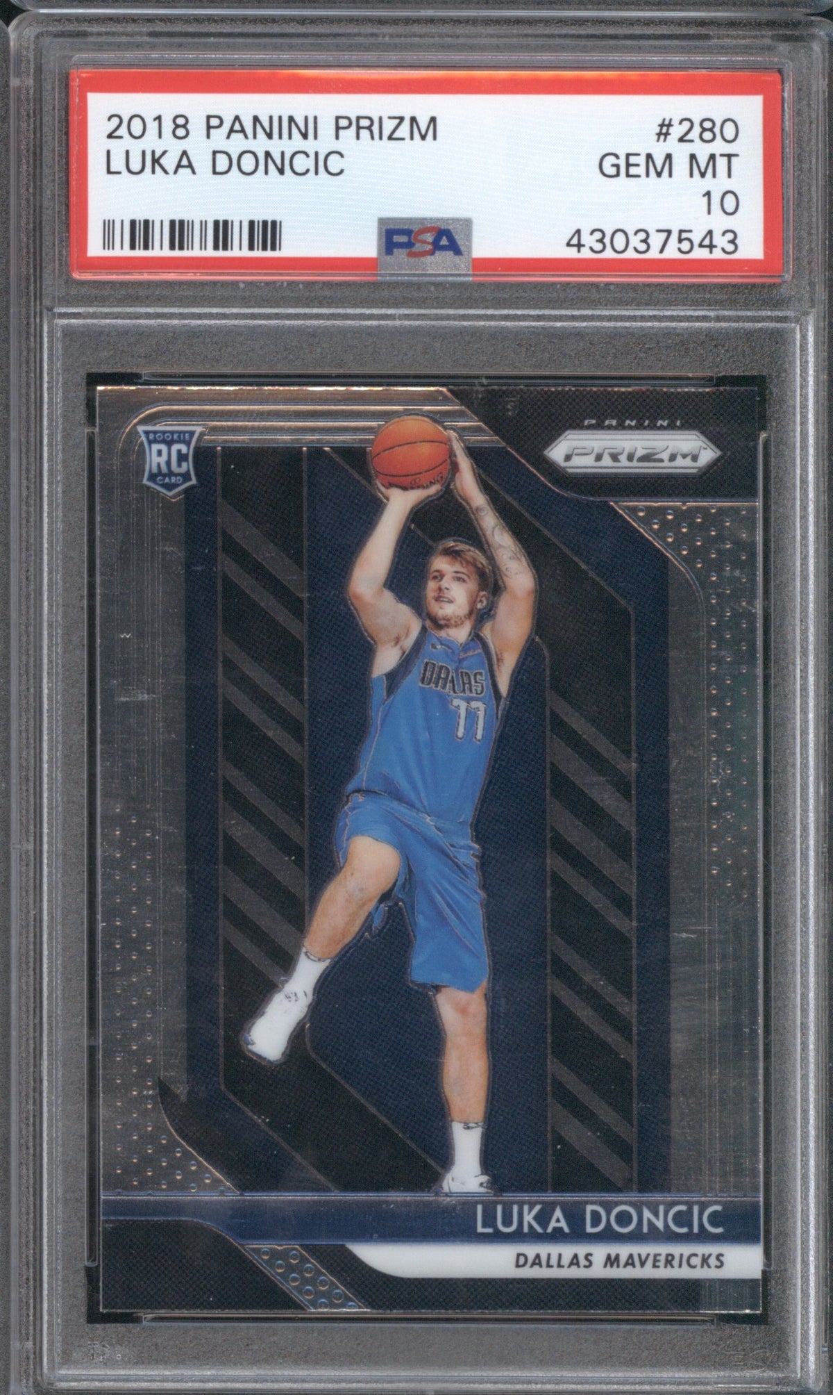 LUKA DONCIC ROOKIE 2018 PANINI PRIZM #280 PSA 10