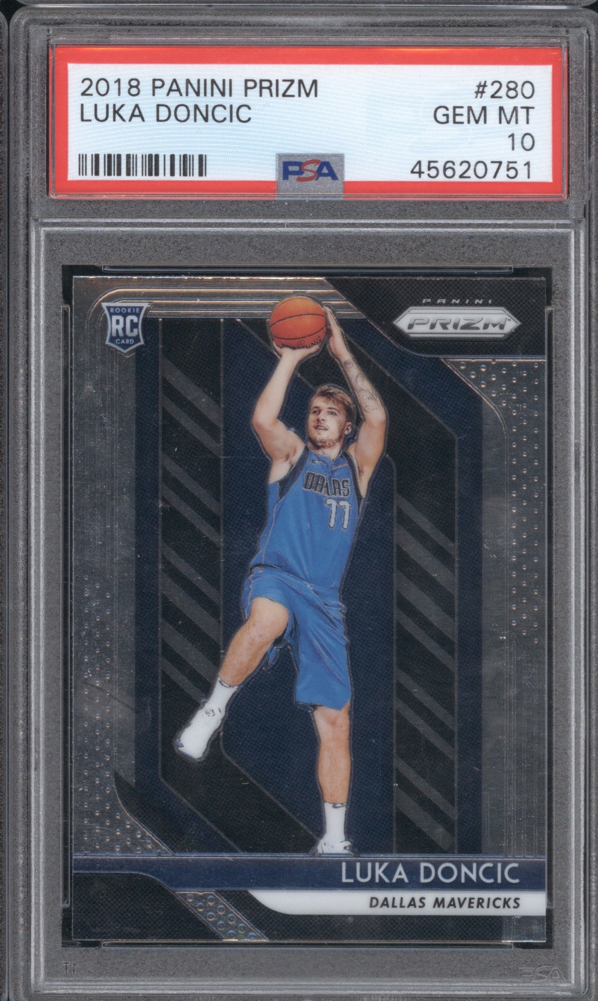 LUKA DONCIC ROOKIE 2018 PANINI PRIZM #280 PSA 10