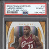 LeBron James 2009-10 Panini Certified 10 Gold Team Gold 18/25 PSA 10 RKO