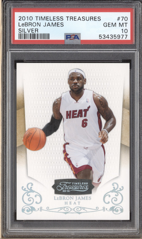 LeBron James 2010-11 Panini Timeless Treasures 70 Silver 22/25 PSA 10 RKO