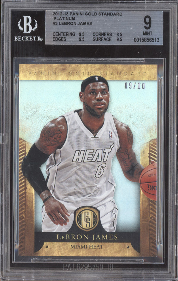 LeBron James 2012-13 Panini Gold Standard 3 Platinum 9/10 BGS 9 RKO