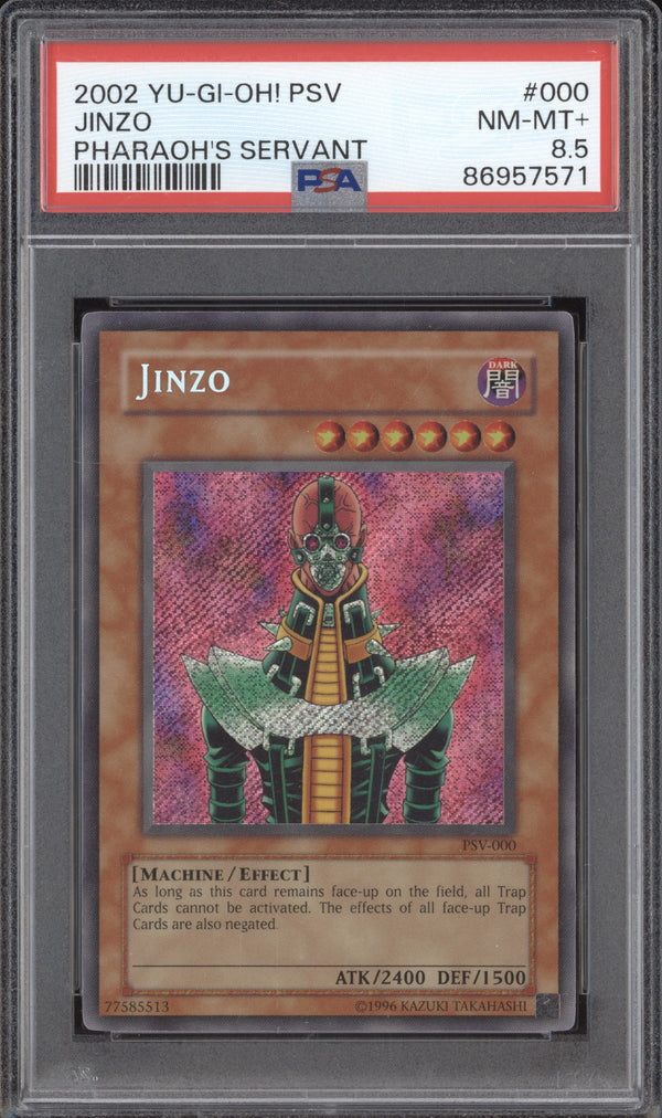 Jinzo 2002 Yu-Gi-Oh Pharaoh's Servant PSV-000 PSA 8.5 ASR