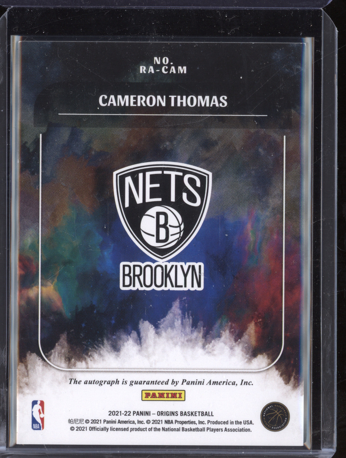 Cameron Thomas 2021-22 Panini Origins RA-CAM Rookie Auto RC